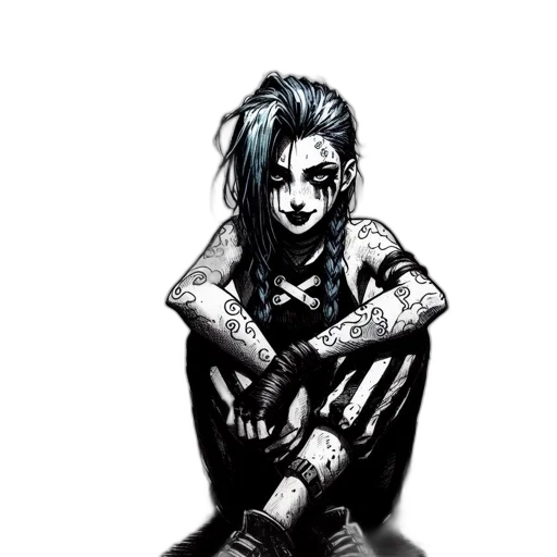 creature, face, comic book art, cyberpunk transparent PNG cut-out