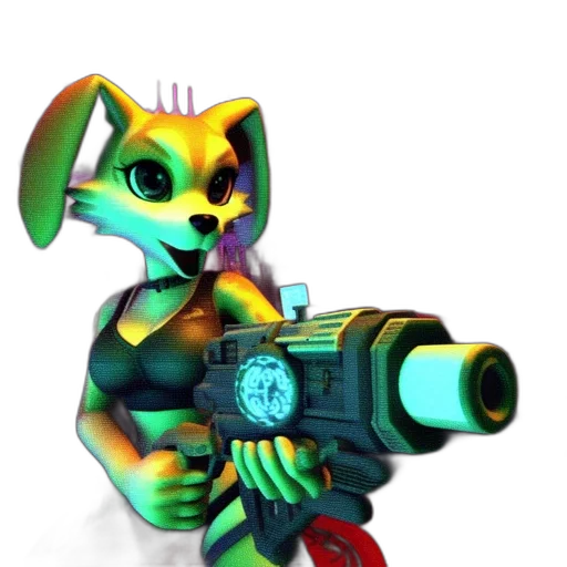 weapon, staff, animal, robot transparent PNG cut-out
