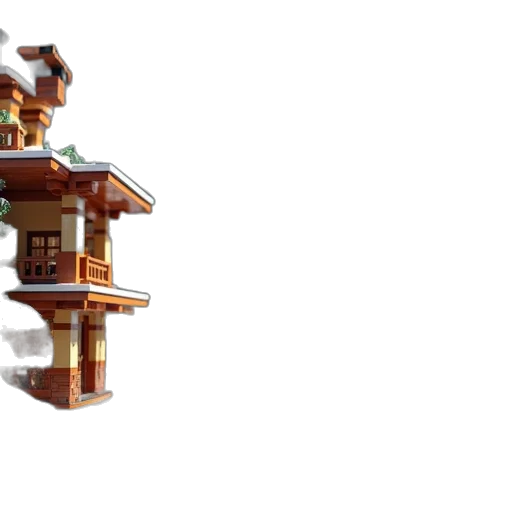 furniture, building, crown, 3d render transparent PNG cut-out