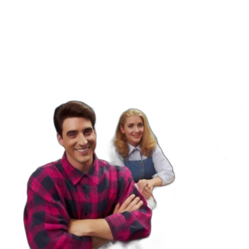 jacket, furniture, hair, face transparent PNG cut-out