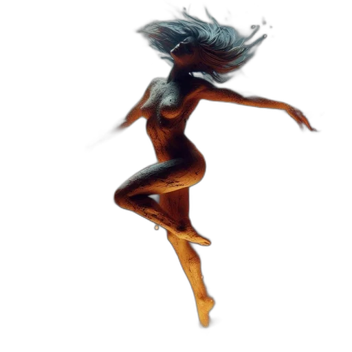 hair, creature, dress, robot transparent PNG cut-out