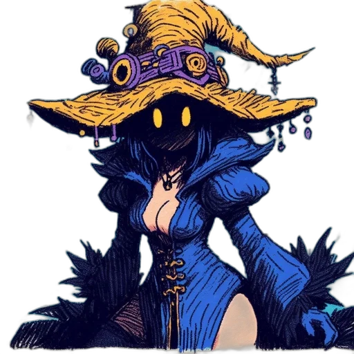 mask, hat, dress, staff transparent PNG cut-out