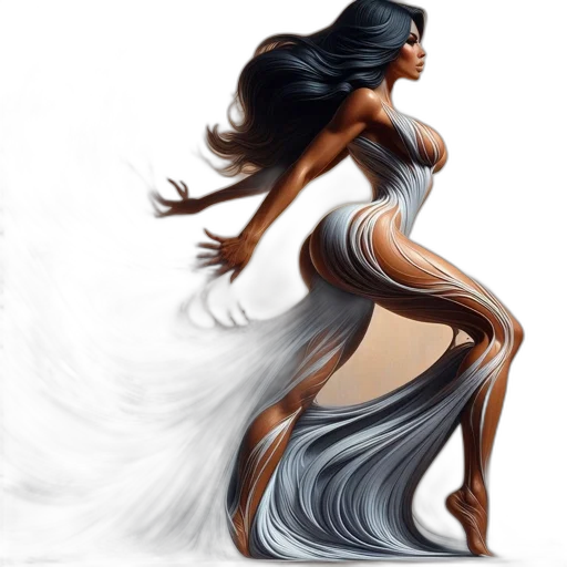 dress, hair, concept art, fantasy art transparent PNG cut-out