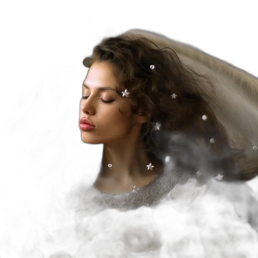 hair, face, photorealistic, concept art transparent PNG cut-out