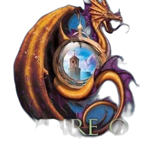 dragon, jewelry, staff, fantasy art transparent PNG cut-out