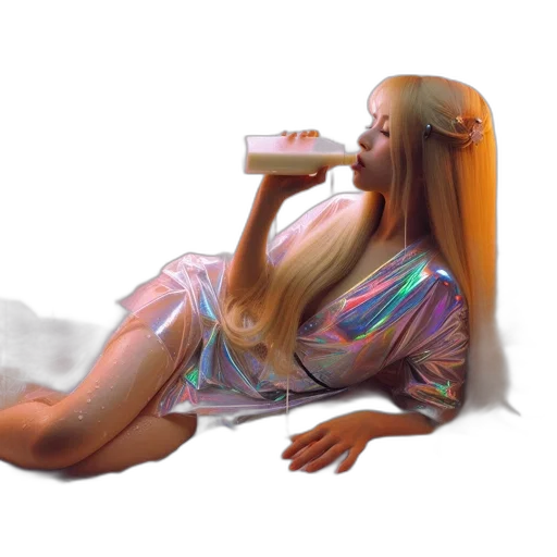 dress, bottle, robot, hair transparent PNG cut-out