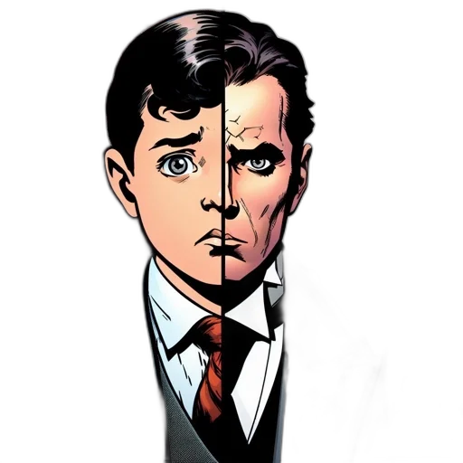 face, mask, comic book art, concept art transparent PNG cut-out