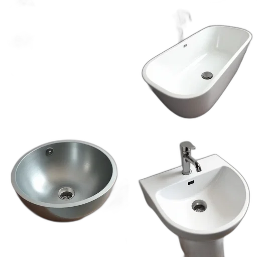 3d render, photorealistic, collection, bathroom transparent PNG cut-out
