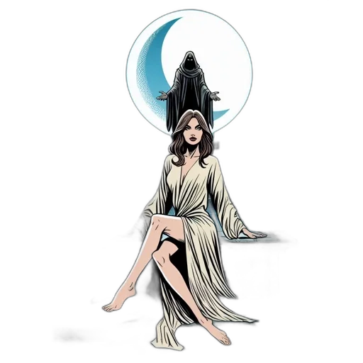 dress, concept art, fantasy art, comic book art transparent PNG cut-out