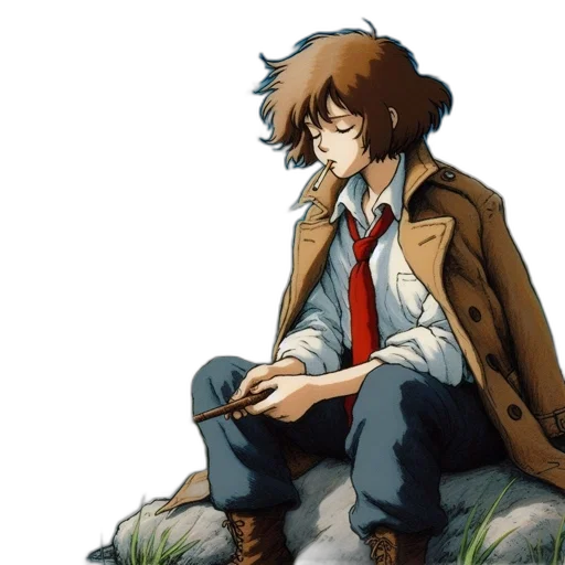 jacket, pixel art, concept art, anime transparent PNG cut-out