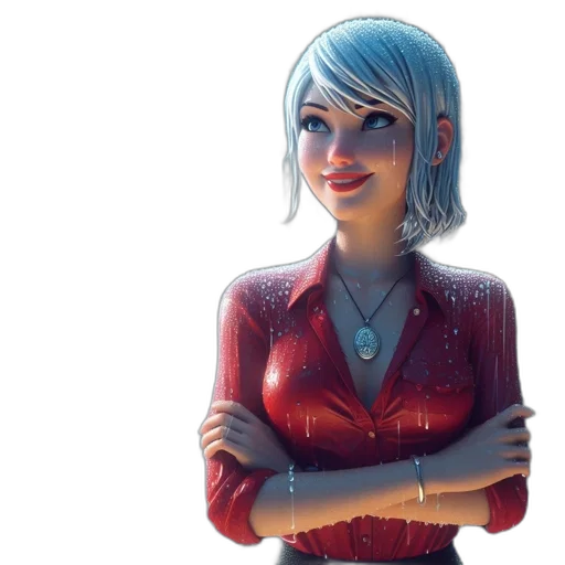 jacket, dress, staff, robot transparent PNG cut-out