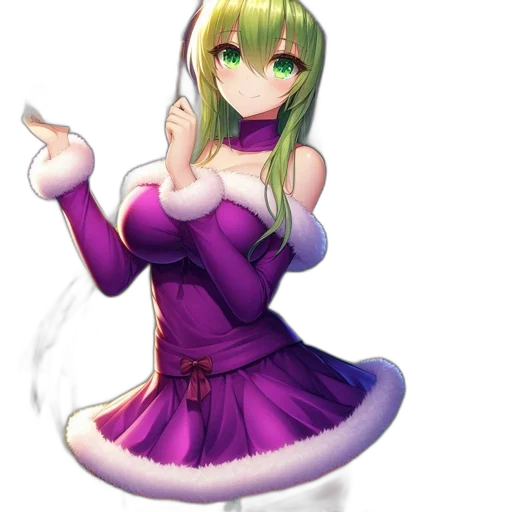 dress, staff, dragon, weapon transparent PNG cut-out
