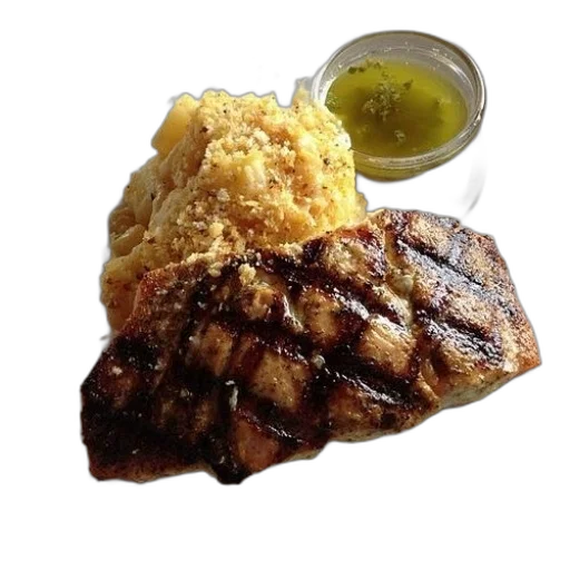 food, photorealistic, plate, grilled transparent PNG cut-out