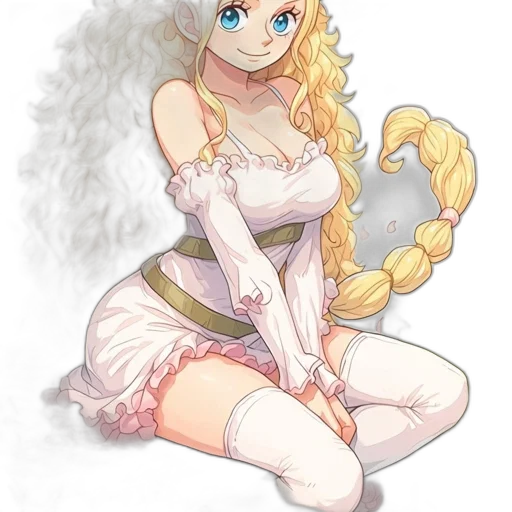 dress, staff, crown, fantasy art transparent PNG cut-out