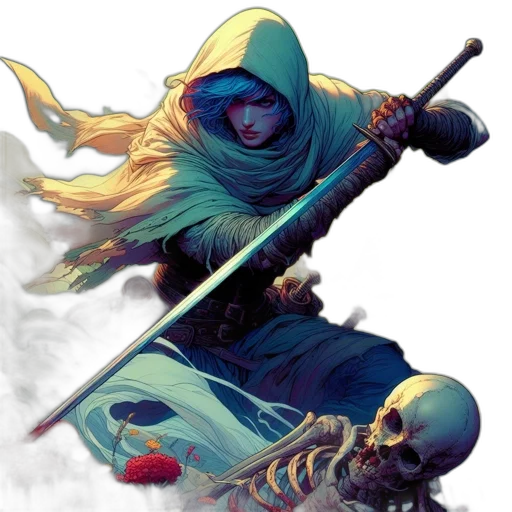sword, weapon, concept art, comic book art transparent PNG cut-out