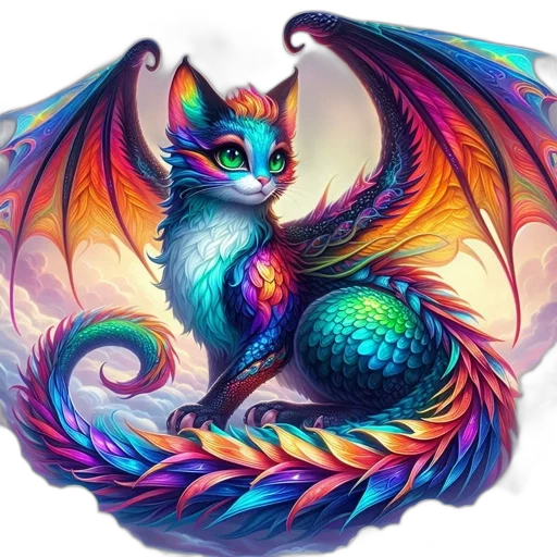dragon, creature, animal, staff transparent PNG cut-out