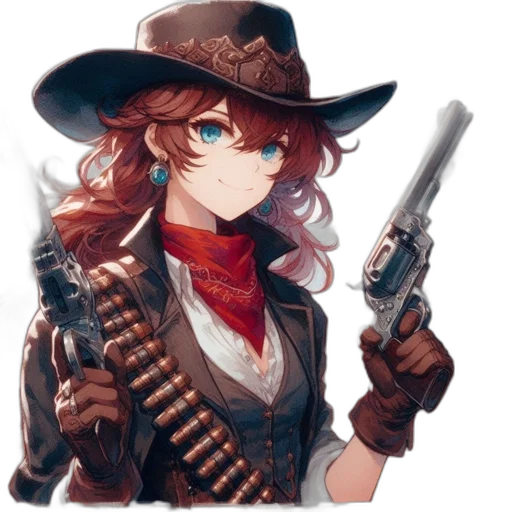 weapon, staff, hat, anime transparent PNG cut-out