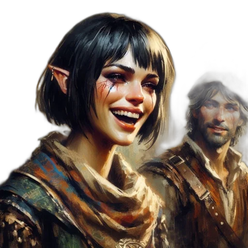 face, fantasy art, concept art, photorealistic transparent PNG cut-out