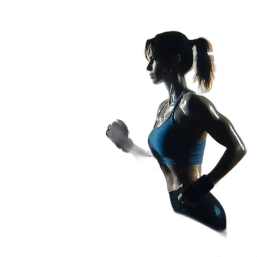 3d render, photorealistic, woman, athletic transparent PNG cut-out