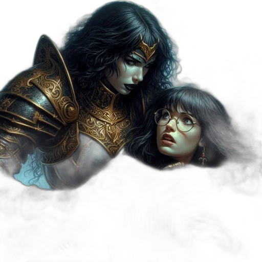 fantasy art, concept art, comic book art, photorealistic transparent PNG cut-out