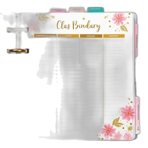class, schedule, organized, colorful transparent PNG cut-out