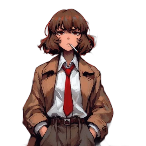 jacket, staff, face, dress transparent PNG cut-out