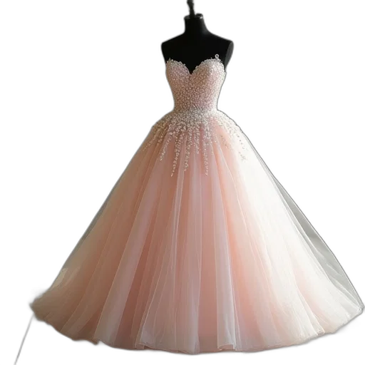 dress, 3d render, photorealistic, pastel transparent PNG cut-out
