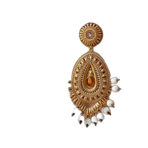 jewelry, alloy, cowrie, earrings transparent PNG cut-out