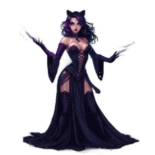 dress, fantasy art, concept art, pixel art transparent PNG cut-out