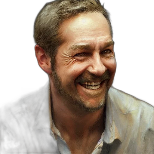 face, staff, robot, photorealistic transparent PNG cut-out