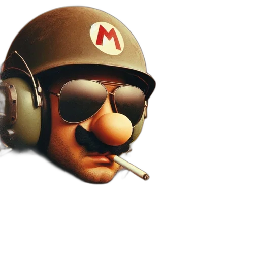 mask, hat, weapon, 3d render transparent PNG cut-out