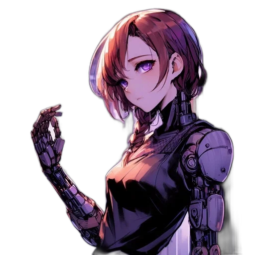 robot, weapon, staff, dress transparent PNG cut-out
