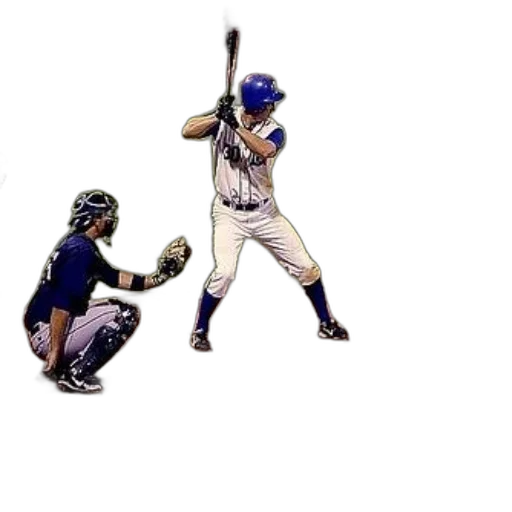 concept art, baseball, player, blue transparent PNG cut-out