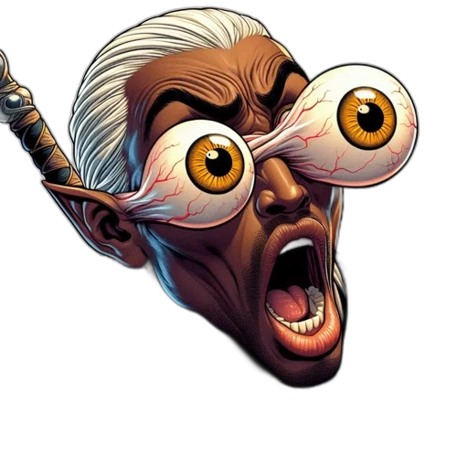 face, staff, mask, creature transparent PNG cut-out