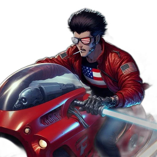 jacket, weapon, sword, comic book art transparent PNG cut-out