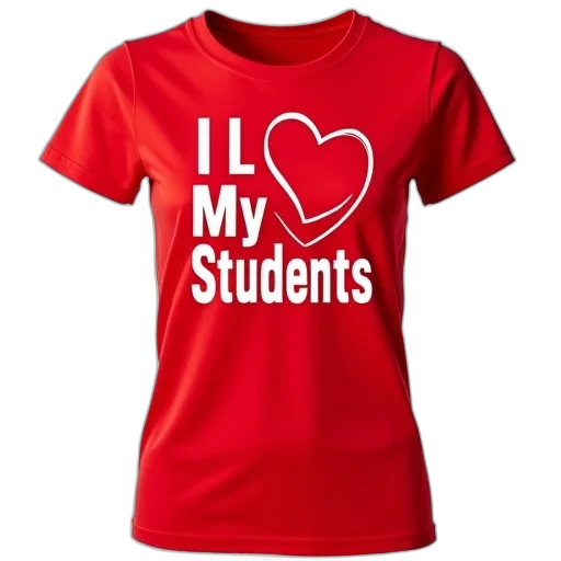 red, t-shirt, phrase, love transparent PNG cut-out
