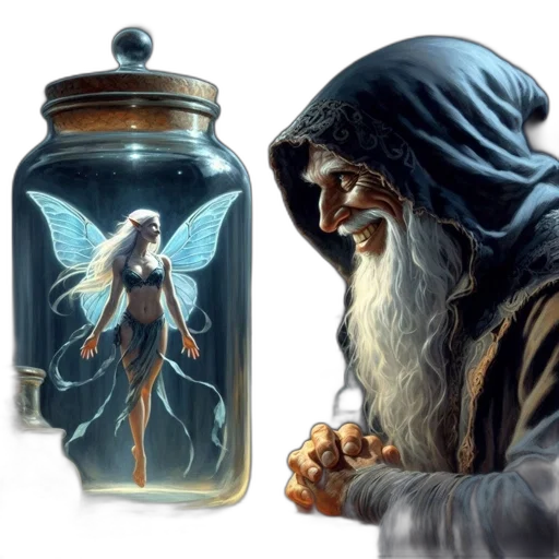 bottle, concept art, fantasy art, photorealistic transparent PNG cut-out