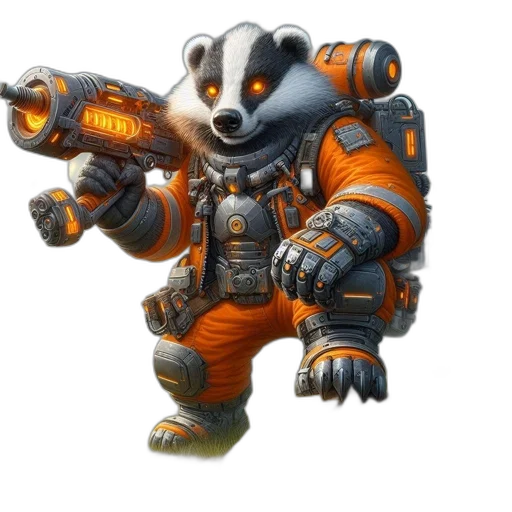 robot, weapon, staff, creature transparent PNG cut-out