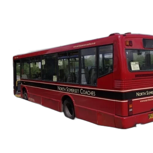 3d render, photorealistic, red, bus transparent PNG cut-out