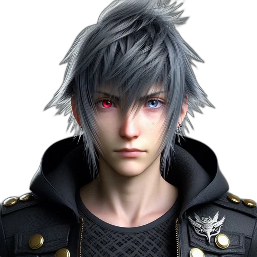 face, jacket, dragon, 3d render transparent PNG cut-out