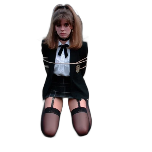 jacket, dress, staff, 3d render transparent PNG cut-out