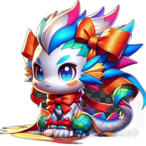 dragon, staff, creature, fantasy art transparent PNG cut-out