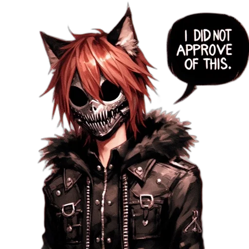 mask, jacket, face, animal transparent PNG cut-out