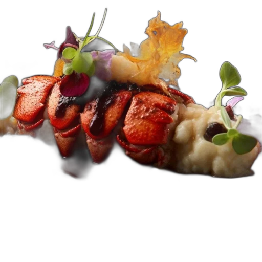 food, photorealistic, gourmet, seafood transparent PNG cut-out