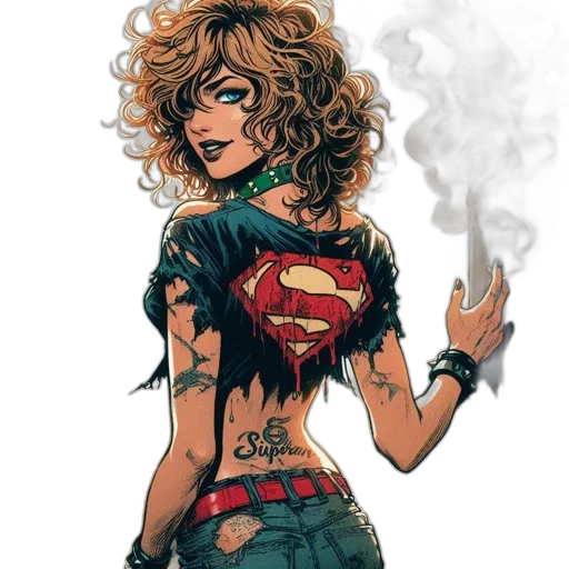 comic book art, concept art, cartoon, fantasy art transparent PNG cut-out