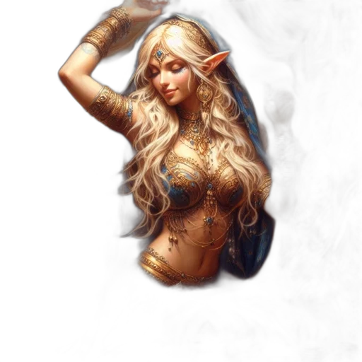 dragon, staff, dress, face transparent PNG cut-out