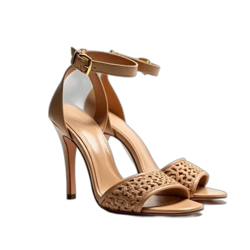 shoes, golden, earth tones, pair transparent PNG cut-out