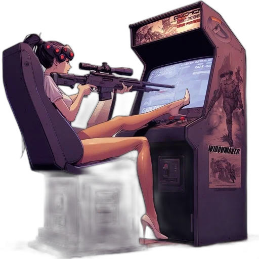 weapon, furniture, robot, cyberpunk transparent PNG cut-out