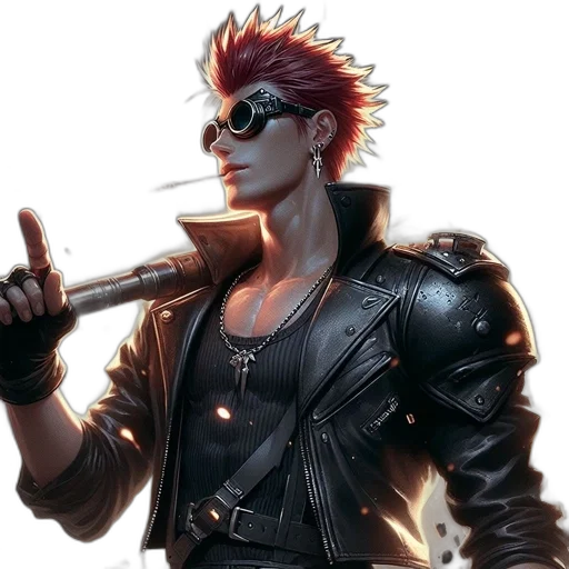 jacket, weapon, staff, concept art transparent PNG cut-out