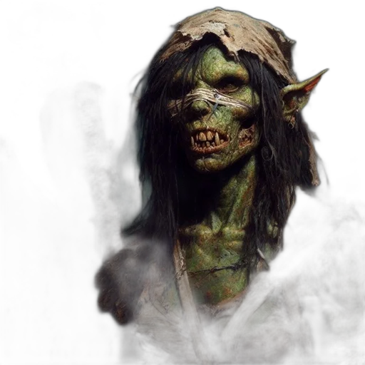 face, mask, creature, fantasy art transparent PNG cut-out